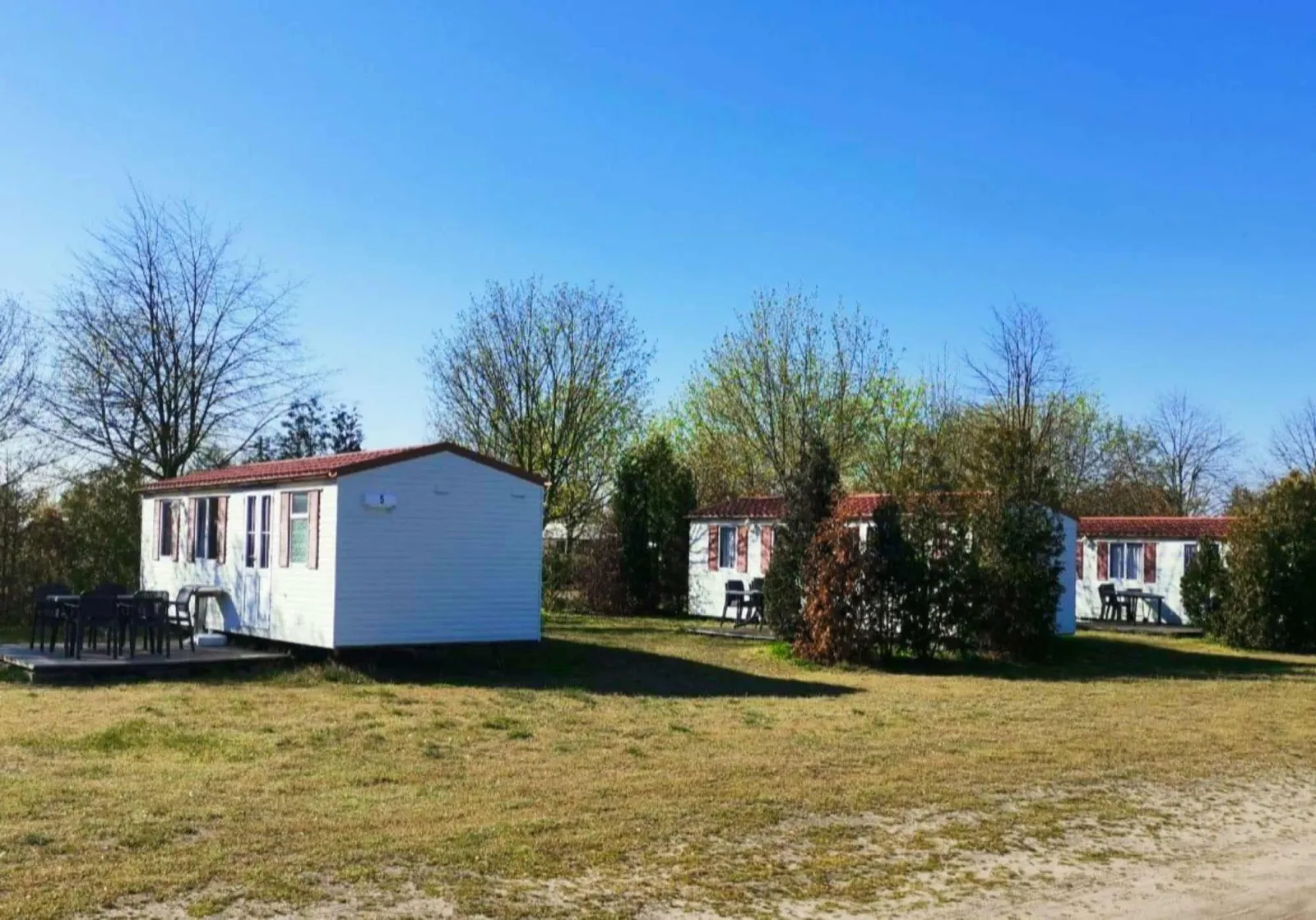 Mobilheim Geierswalde mit Sitzplatz im Freien