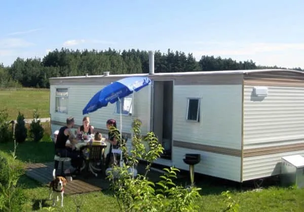 Mobilheim Geierswalde mit Sitzplatz im Freien